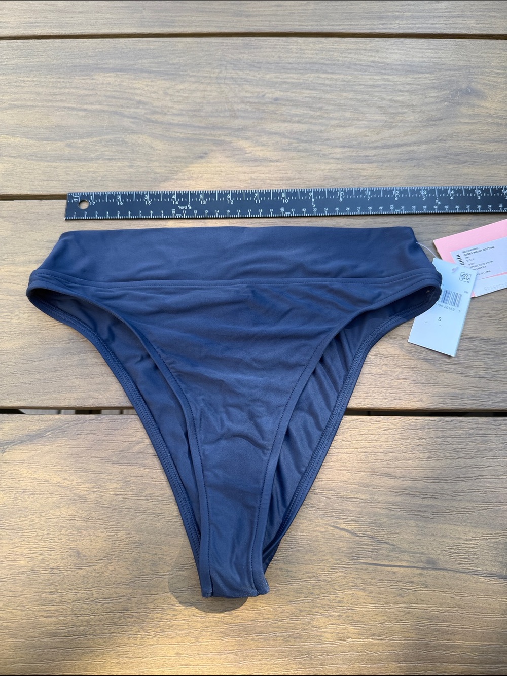 cult gaia Navy High-Cut Bikini Bottom